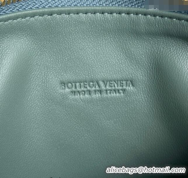 Buy New Bottega Veneta Mini Wallace Shoulder Bag in Intrecciato Soft Calfskin Leather 754443 New sauge Green 2024