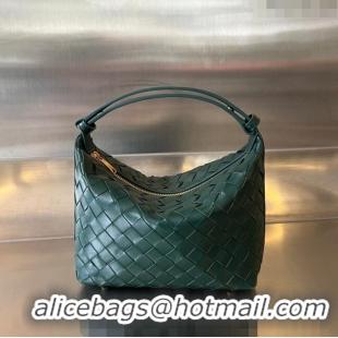 Super Quality Bottega Veneta Mini Wallace Shoulder Bag in Intrecciato Soft Calfskin Leather 754443 Emerald Green 2024