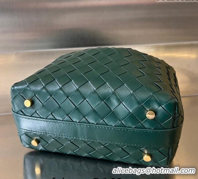 Super Quality Bottega Veneta Mini Wallace Shoulder Bag in Intrecciato Soft Calfskin Leather 754443 Emerald Green 2024