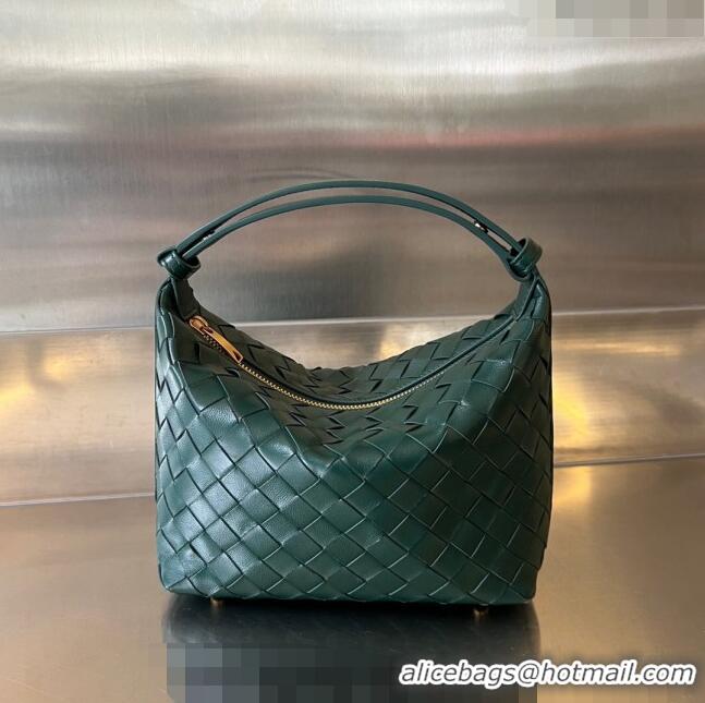 Super Quality Bottega Veneta Mini Wallace Shoulder Bag in Intrecciato Soft Calfskin Leather 754443 Emerald Green 2024