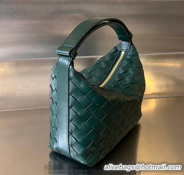 Super Quality Bottega Veneta Mini Wallace Shoulder Bag in Intrecciato Soft Calfskin Leather 754443 Emerald Green 2024