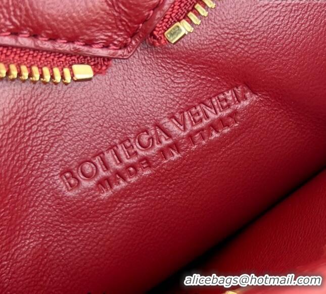 Best Price Bottega Veneta Mini Solstice Heart Bag in Intrecciato Leather 796380 Dark Red 2024