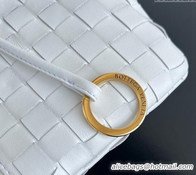 New Design Bottega Veneta Mini Solstice Heart Bag in Intrecciato Leather 796380 White 2024