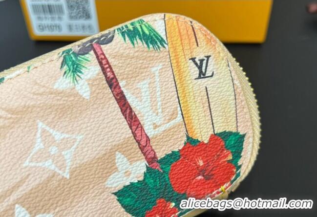 Inexpensive Louis Vuitton Sunglasses Pouch in Monogram Surfin' 0731 Sand Beige 2024