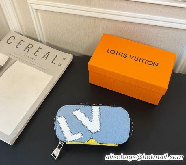 Top Grade Louis Vuitton Sunglasses Pouch 0731 Light Blue/Yellow 2024