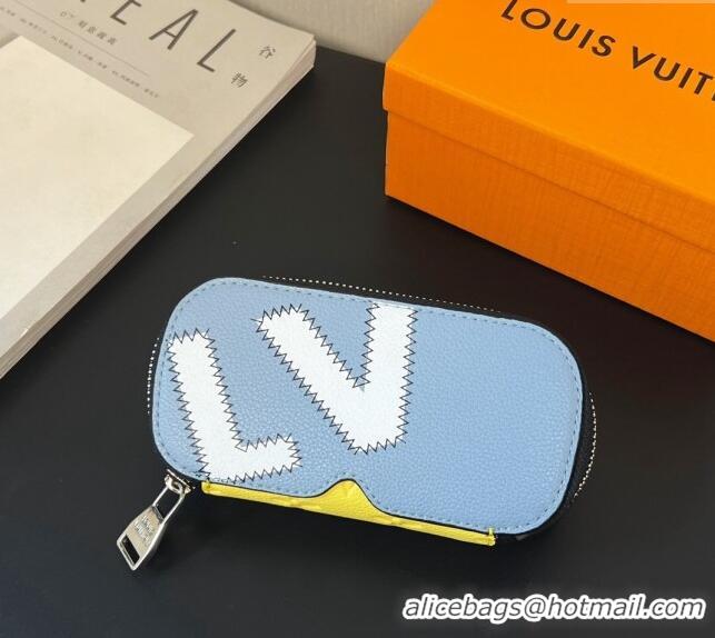 Top Grade Louis Vuitton Sunglasses Pouch 0731 Light Blue/Yellow 2024