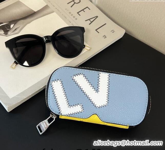 Top Grade Louis Vuitton Sunglasses Pouch 0731 Light Blue/Yellow 2024