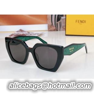 Famous Brand Prada Sunglasses SPR15W Black/Green 2024