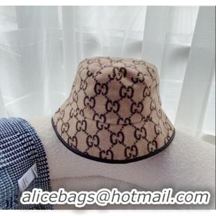 Cheapest Gucci GG Wool Bucket Hat 0731 Beige 2023