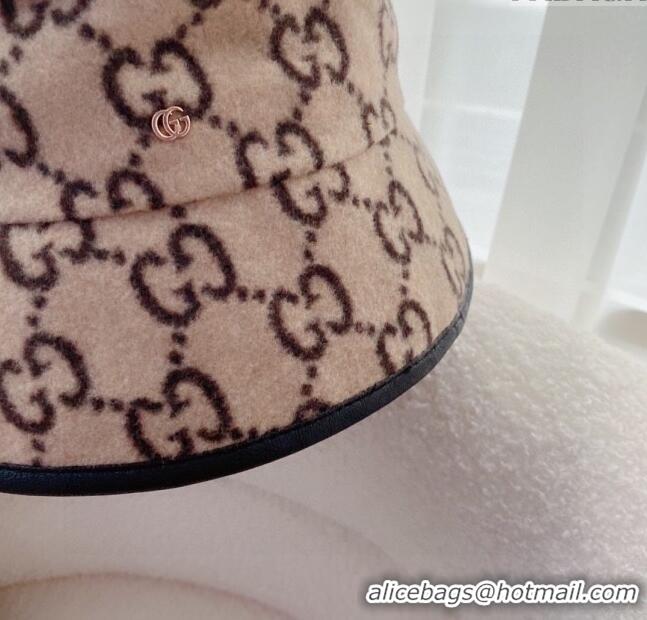 Cheapest Gucci GG Wool Bucket Hat 0731 Beige 2023