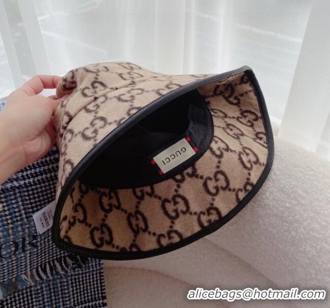 Cheapest Gucci GG Wool Bucket Hat 0731 Beige 2023