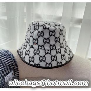 Low Cost Gucci Wool Bucket Hat 0731 Black/White 2023