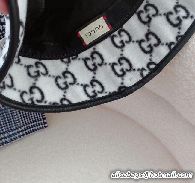 Low Cost Gucci Wool Bucket Hat 0731 Black/White 2023