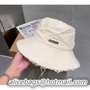 Buy Inexpensive Jacquemus Canvas Bucket Hat 0712 White 2023