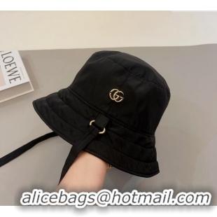 Shop Best Gucci GG Canvas and Nylon Bucket Hat with GG 0712 Black 2023