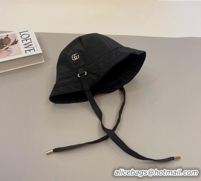 Shop Best Gucci GG Canvas and Nylon Bucket Hat with GG 0712 Black 2023