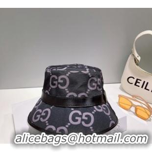 Famous Brand Gucci GG Canvas Bucket Hat with Band 0712 Black 2023