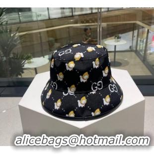 Promotional Gucci Animal Print Bucket Hat 0731 Black 2023