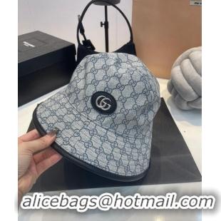 Big Discount Gucci GG Canvas Bucket Hat 0810 Grey 2023