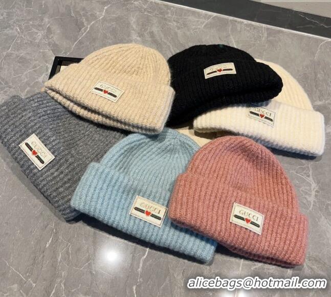 Reasonable Price Gucci Love Knit Hat 0807 Beige 2023