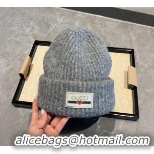 New Style Gucci Love Knit Hat 0807 Dark Grey 2023