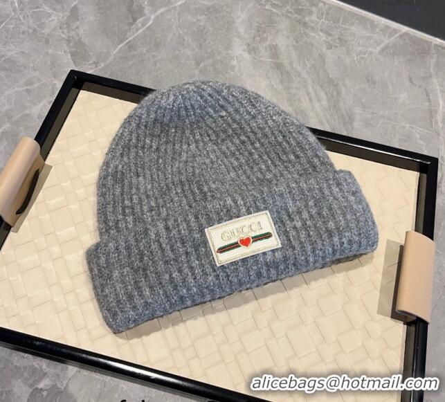 New Style Gucci Love Knit Hat 0807 Dark Grey 2023