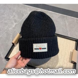 Particularly Recommended Gucci Love Knit Hat 0807 Black 2023