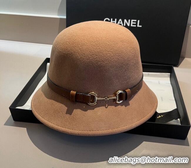 Buy Popular Gucci Wool Hat with Horsebit 1108 Brown 2023