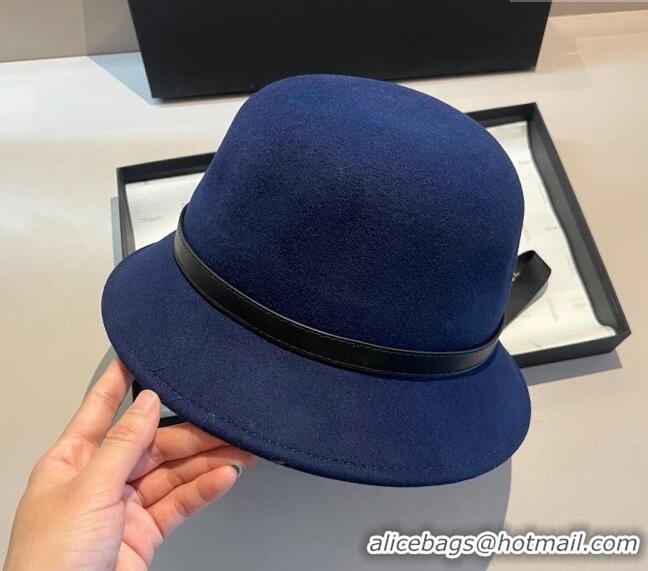 Affordable Price Gucci Wool Hat with Horsebit 1108 Blue 2023