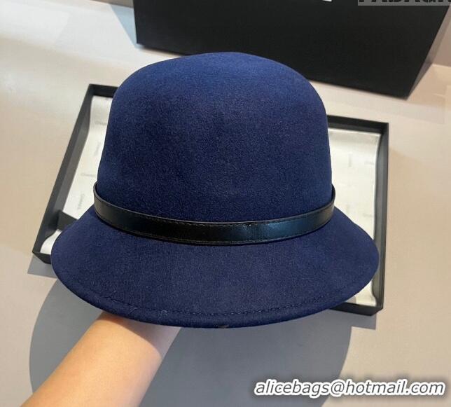 Affordable Price Gucci Wool Hat with Horsebit 1108 Blue 2023