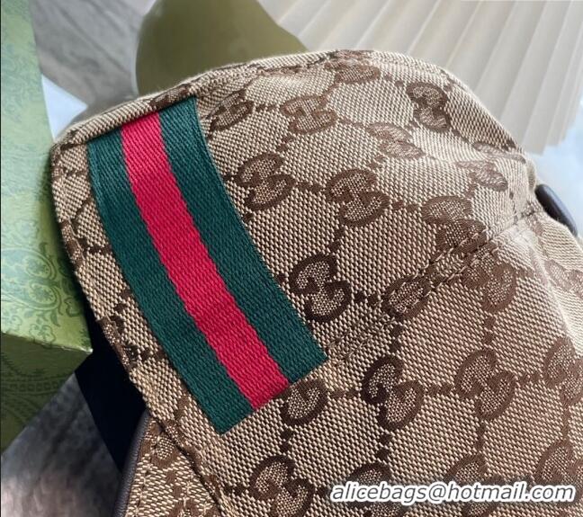 Most Popular Gucci GG Canvas Classic Baseball Hat with Web 1108 Beige 2023