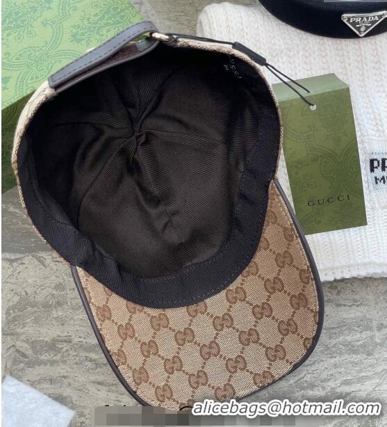 Most Popular Gucci GG Canvas Classic Baseball Hat with Web 1108 Beige 2023