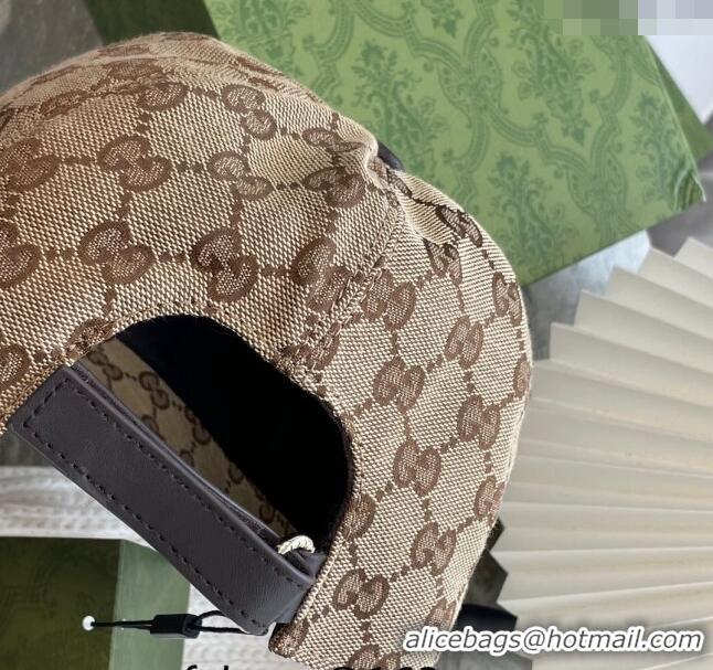 Most Popular Gucci GG Canvas Classic Baseball Hat with Web 1108 Beige 2023