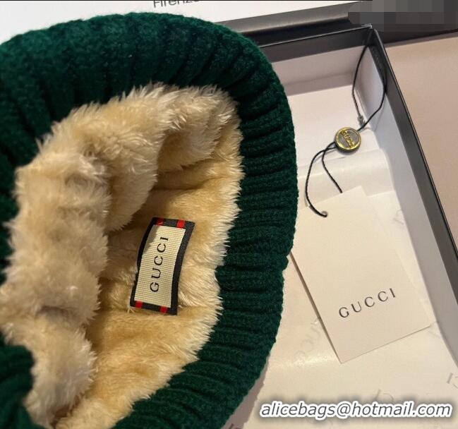 Buy Cheap Gucci Knit Hat with Web 1123 Light Beige 2023