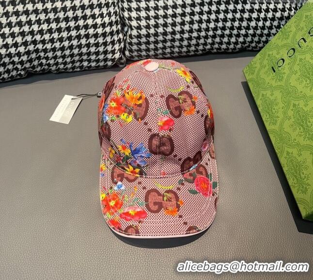 Fashion Show Collections Gucci GG Flora Baseball Hat 1206 Pink 2023