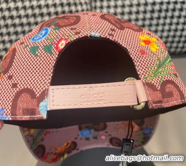 Fashion Show Collections Gucci GG Flora Baseball Hat 1206 Pink 2023