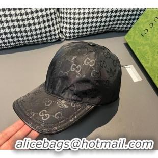 Top Design Adida x Gucci Baseball Hat 1206 Black 2023