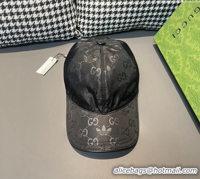 Top Design Adida x Gucci Baseball Hat 1206 Black 2023