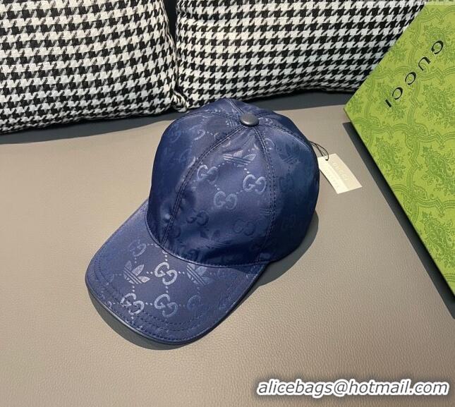 Luxury Cheap Adida x Gucci Baseball Hat 1206 Blue 2023