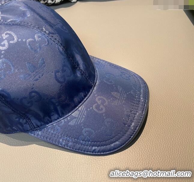 Luxury Cheap Adida x Gucci Baseball Hat 1206 Blue 2023