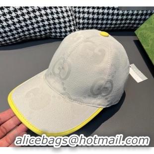 Traditional Discount Gucci Jumbo GG Baseball Hat 1206 Yellow 2023