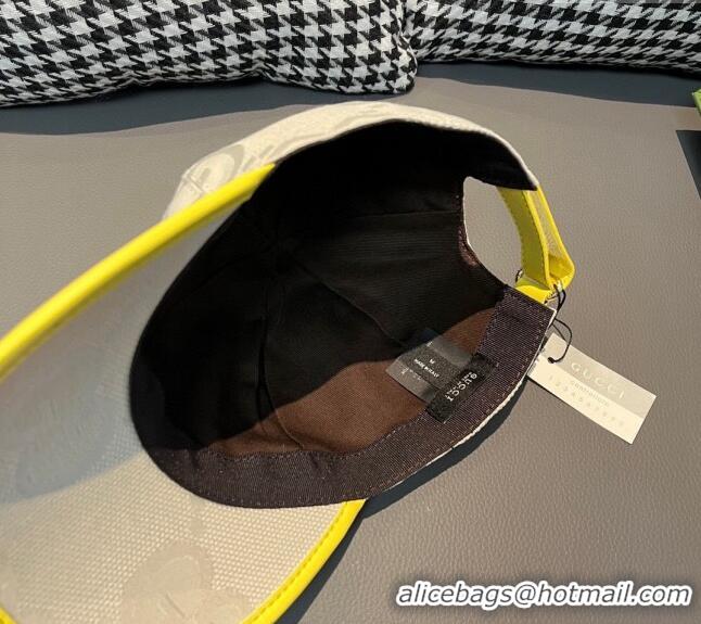 Traditional Discount Gucci Jumbo GG Baseball Hat 1206 Yellow 2023