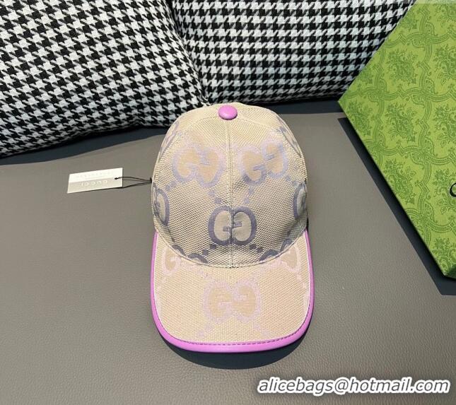 Good Taste Gucci Jumbo GG Baseball Hat 1206 Purple 2023