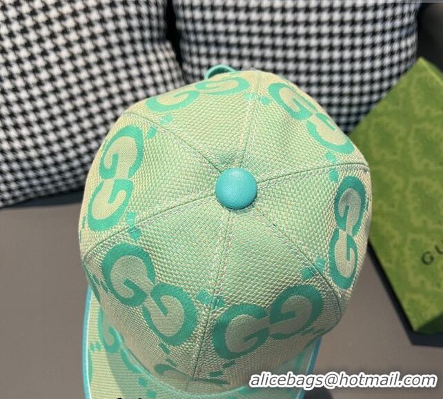 Most Popular Gucci Jumbo GG Baseball Hat 1206 Light Green 2023