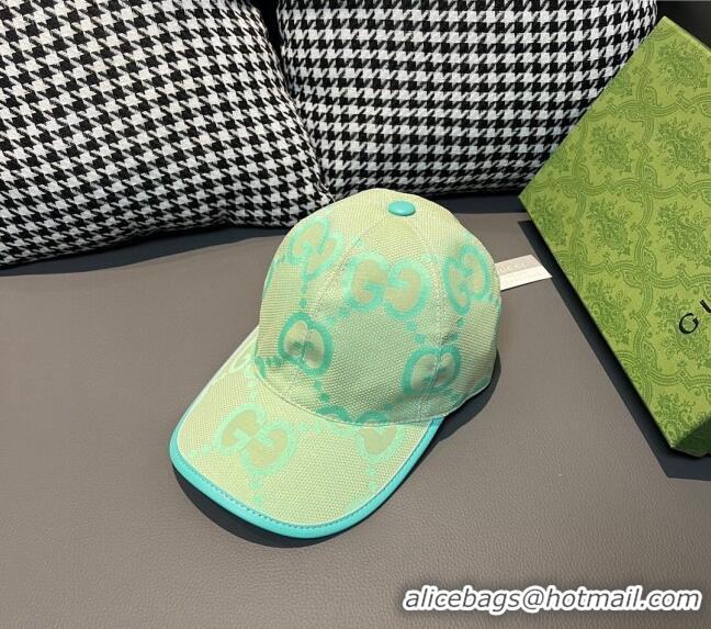 Most Popular Gucci Jumbo GG Baseball Hat 1206 Light Green 2023