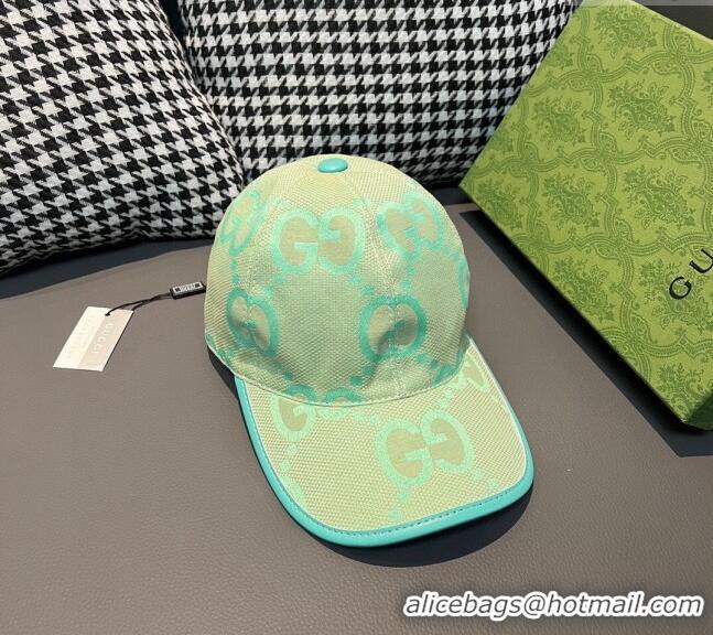 Most Popular Gucci Jumbo GG Baseball Hat 1206 Light Green 2023