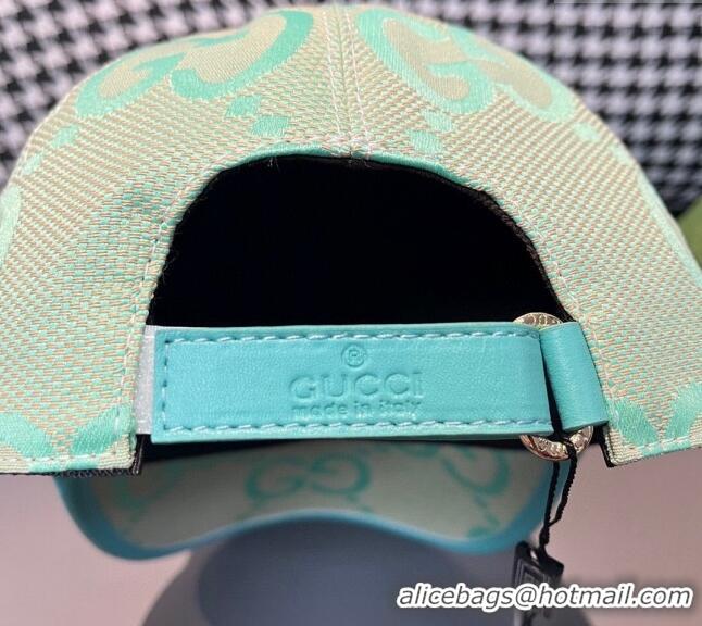 Most Popular Gucci Jumbo GG Baseball Hat 1206 Light Green 2023