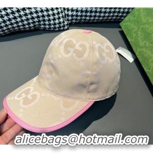 Best Price Gucci Jumbo GG Baseball Hat 1206 Pink 2023