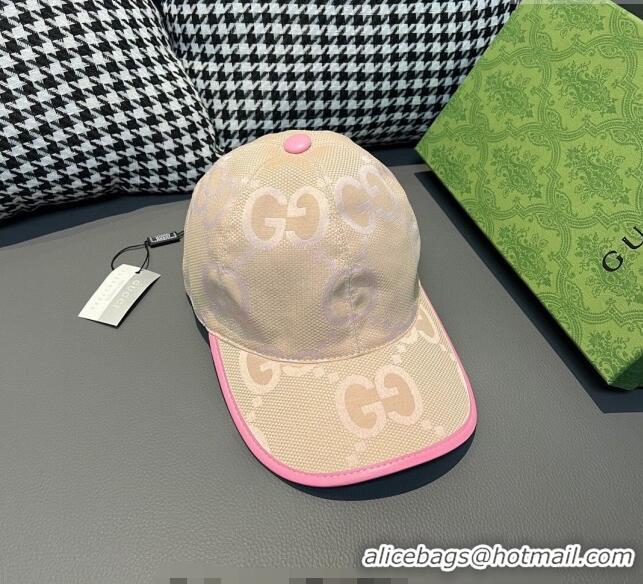 Best Price Gucci Jumbo GG Baseball Hat 1206 Pink 2023