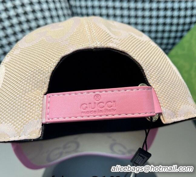 Best Price Gucci Jumbo GG Baseball Hat 1206 Pink 2023